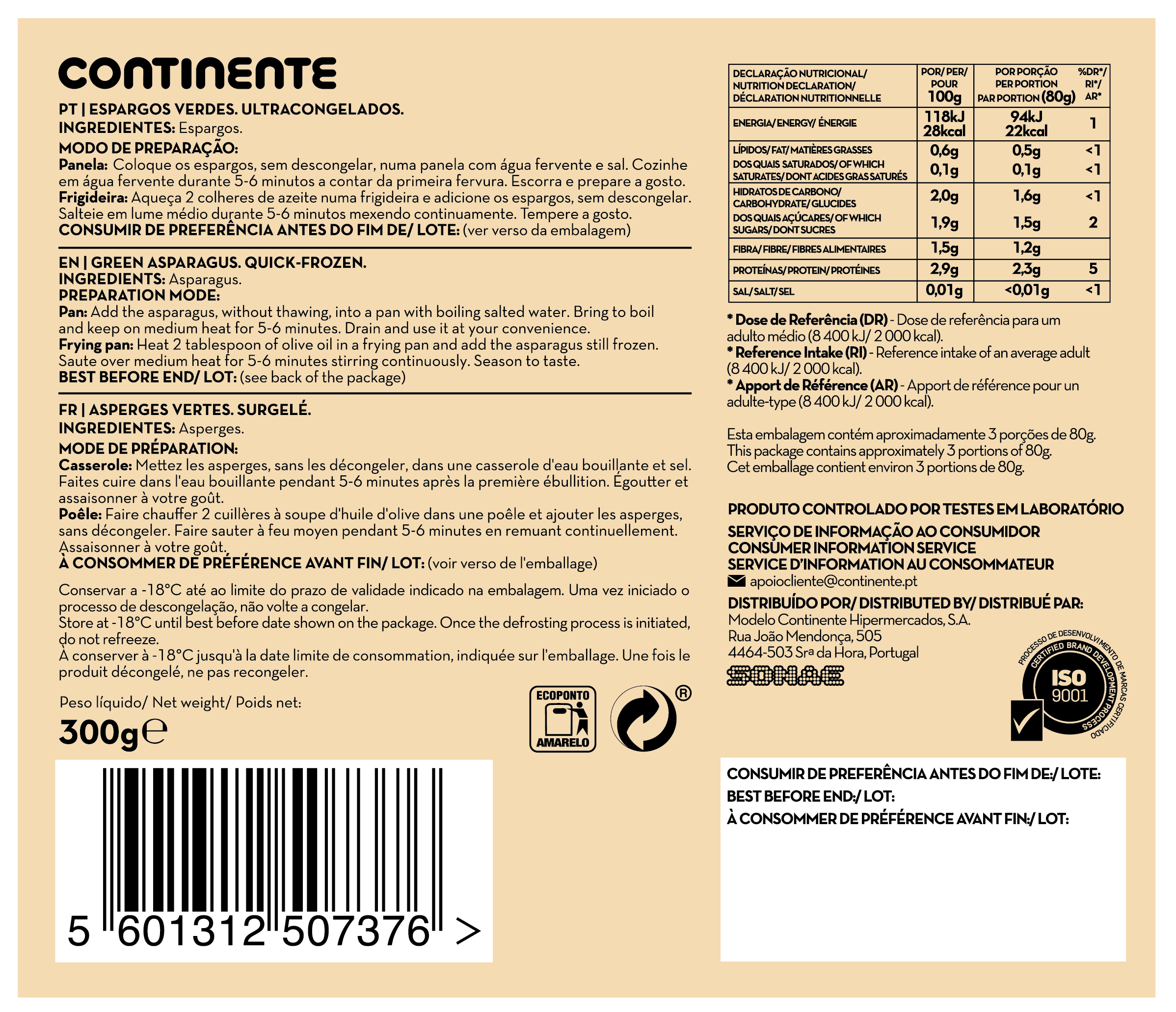 Espargos Verdes Continente Continente Online